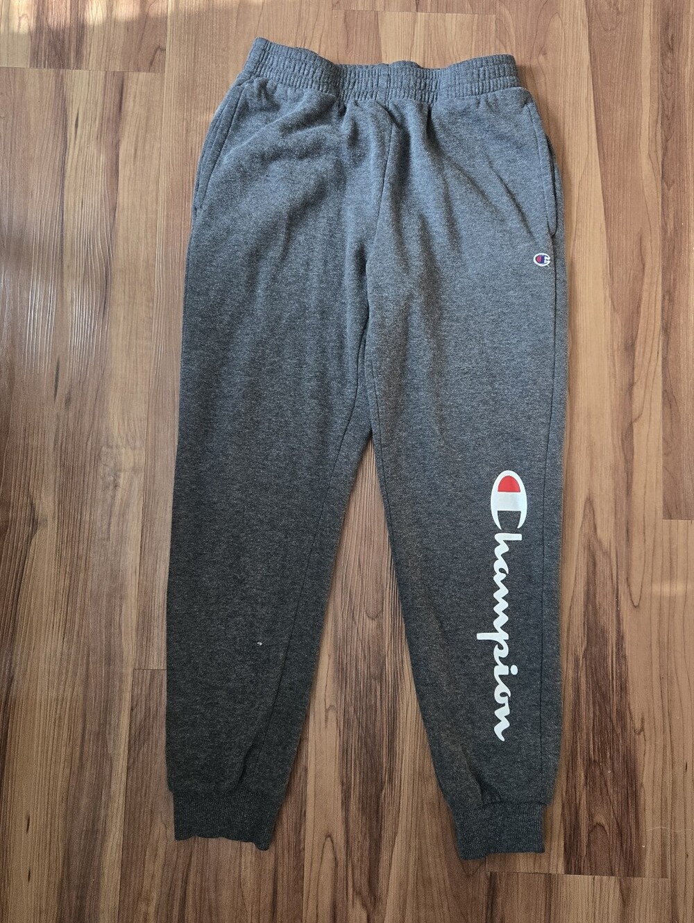 Champion Kids Dark Gray Logo Jogger Sweats with Side Script 10/12 GUC